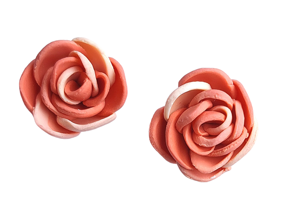 Roze tinten bloemen oorbellen