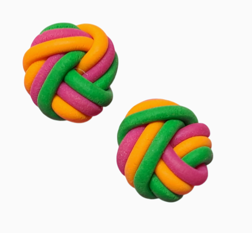 Vrolijke knoop oorbellen