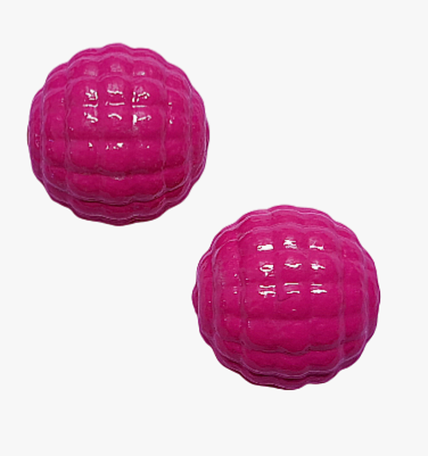 Bubble oorbellen fuchsia roze