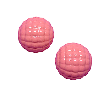 Bubble oorbellen zalm roze