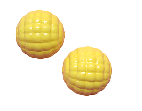 Bubble oorbellen citroen geel