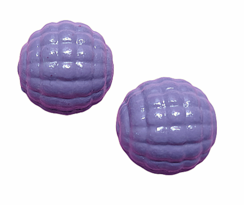 Bubble oorbellen lila