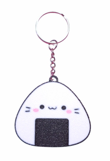 Onigiri sushi Kawaii sleutel/tashanger