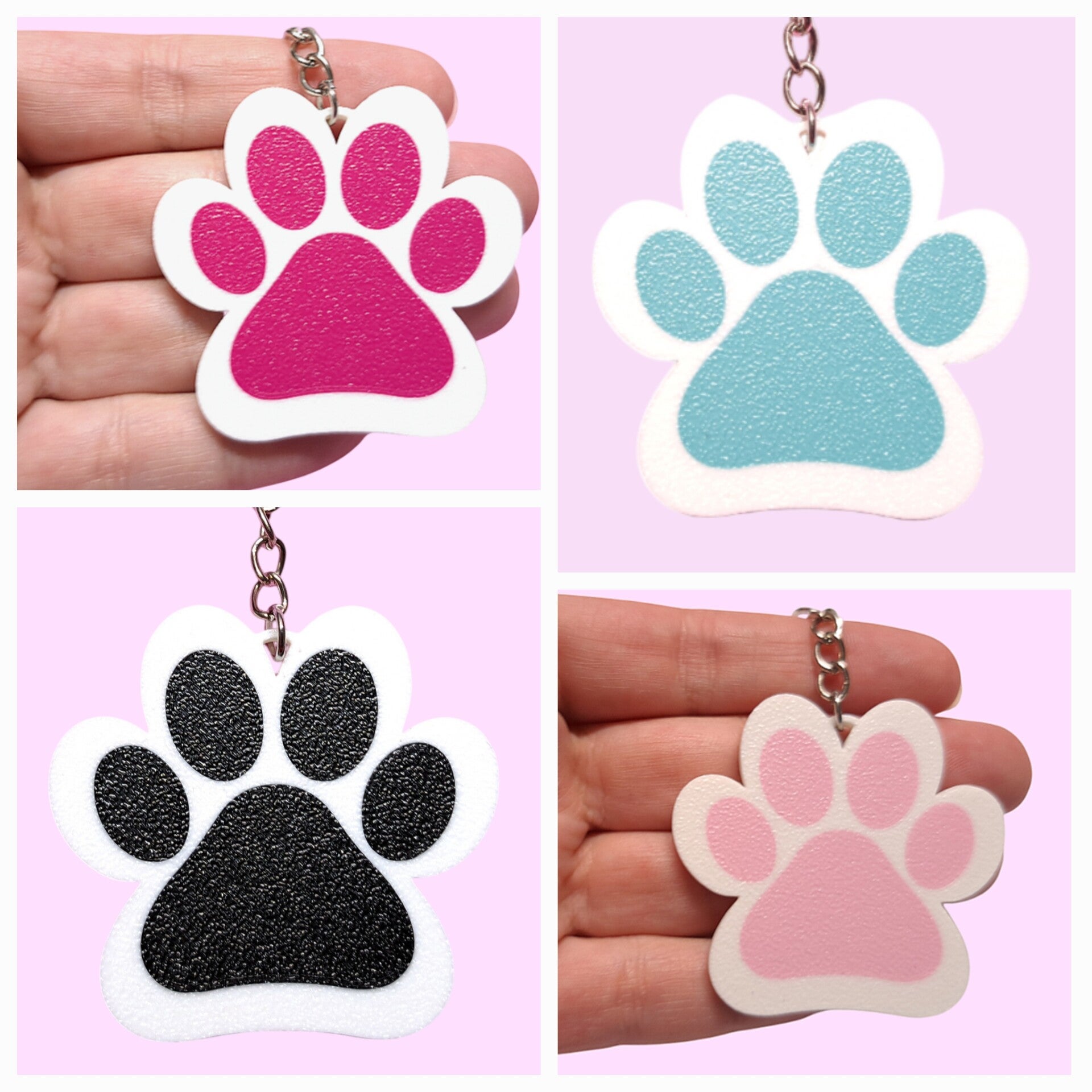 Pootafdruk fuchsia, licht roze, aqua of zwart