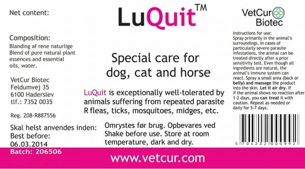 LuQuit spray Hond, Kat en Paard 250ml by VetCur