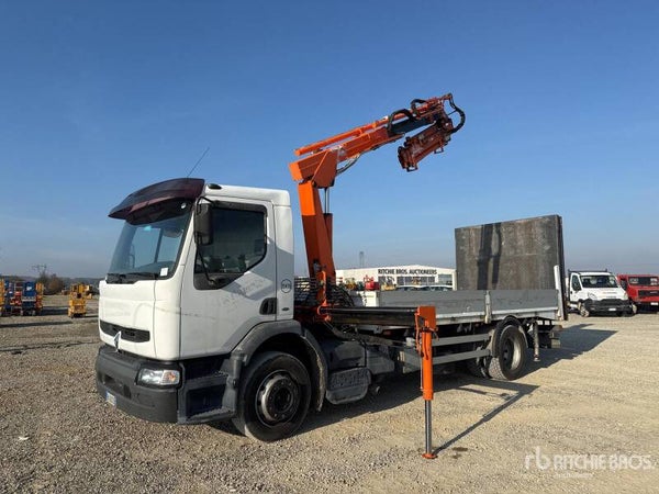 2000 Benelli 10510/3S2 6000 kg on 2000 Renault Premium 300 4x2 Autocarro cassone fisso con gru
