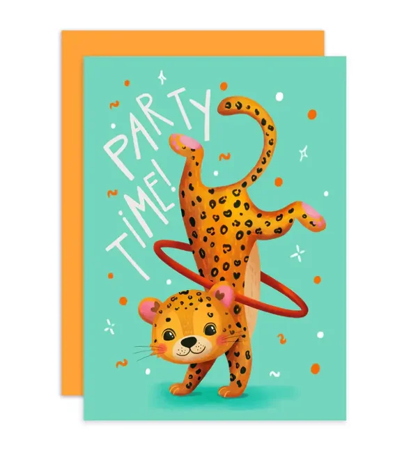 Aniet Illustration Kaart verjaardag Cheetah