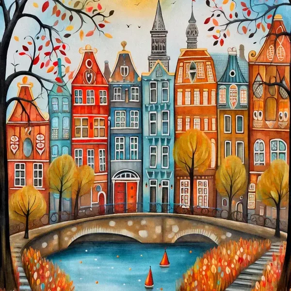 Fripperies Ansichtkaart World cities Amsterdam