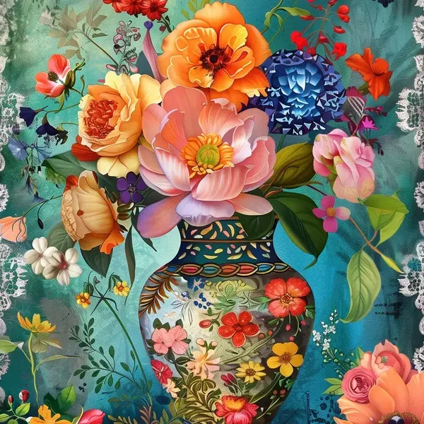 Fripperies Ansichtkaart Flowers of the Dutch masters NO. 10