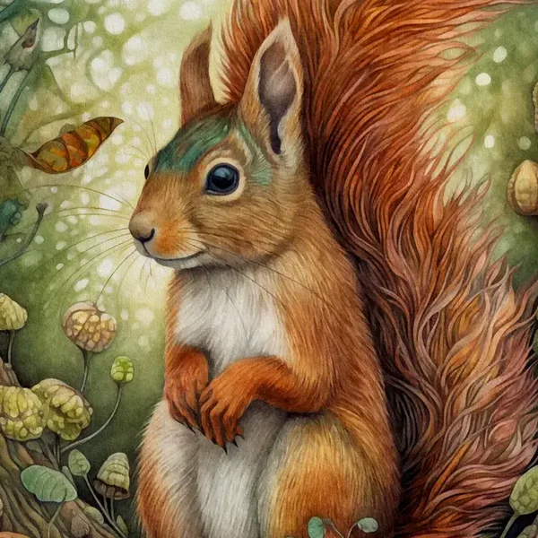 Fripperies Ansichtkaart Animals of the forest Eekhoorn