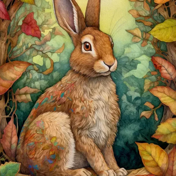 Fripperies Ansichtkaart Animals of the forest Konijn