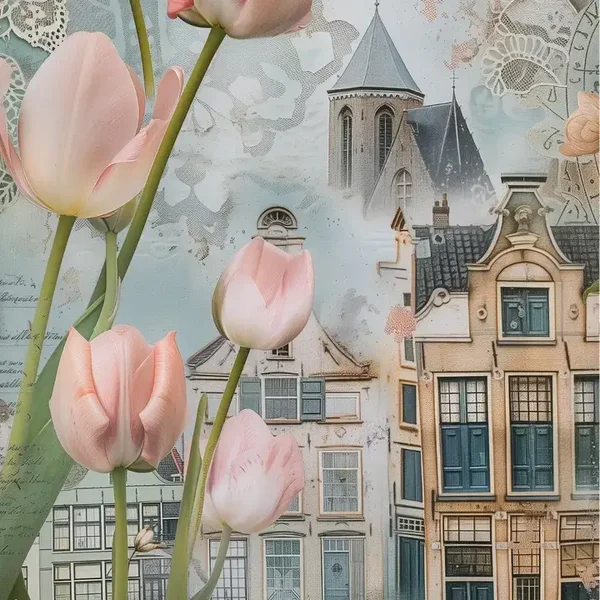 Fripperies Ansichtkaart Tulips from Holland