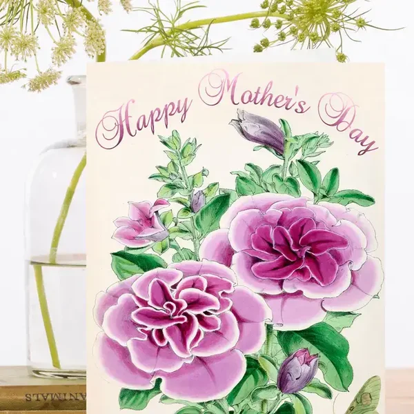 Madame Treacle Kaart Happy Mothersday "Belle Flowers" met glitter