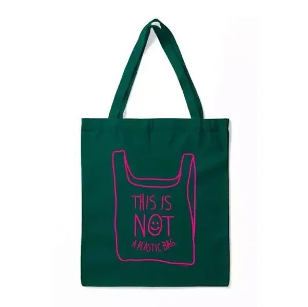 Studio Inktvis Tas This is not a plastic bag groen