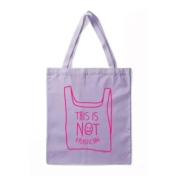Studio Inktvis Tas This is not a plastic bag lila