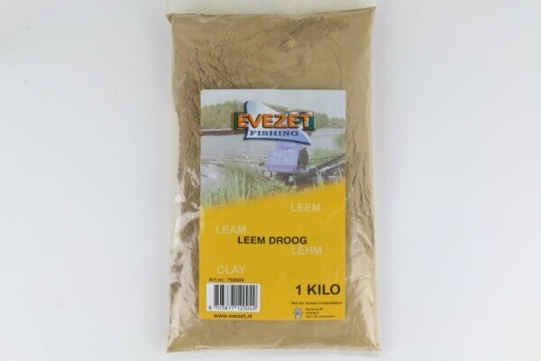 evezet droge leem 1 kg