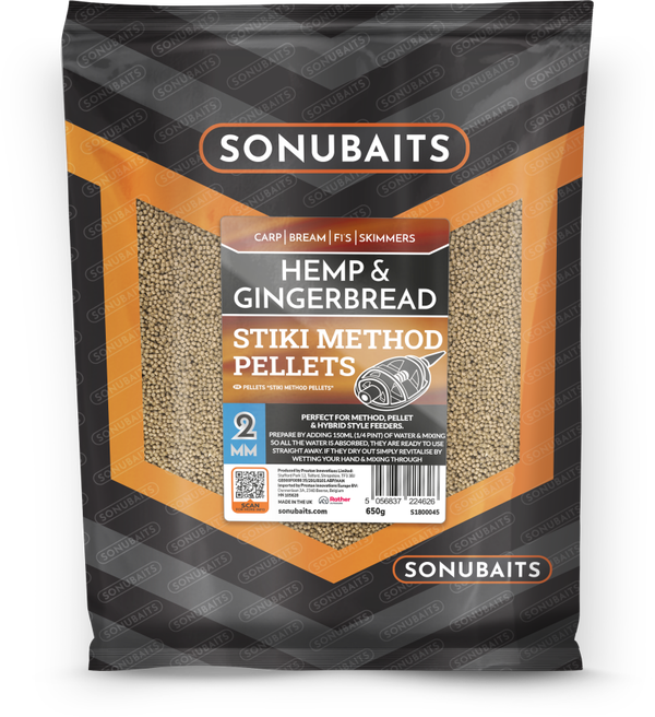 Sonubaits 2mm Stiki Method Pellets Hemp & Gingerbread