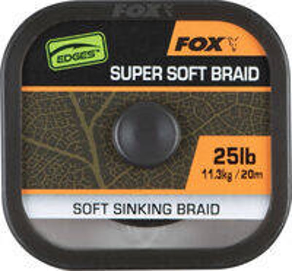 Fox Edges Naturals Super Soft Braided Hooklength 20m 25lb 11.3kg