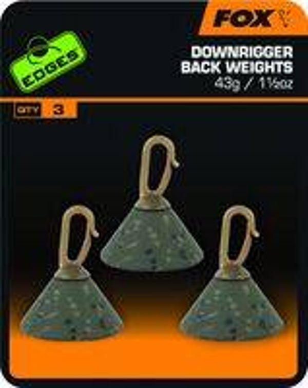 Fox Edges Downrigger Back Weights 43g (1.5oz) – 3 stuks