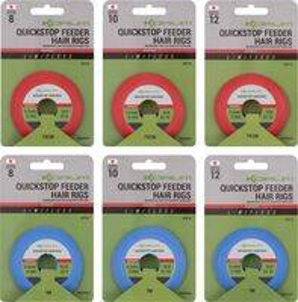 Korum Quickstop Feeder Hair Rigs 0,21 mm – Maat 12, 6 lb, 1 meter