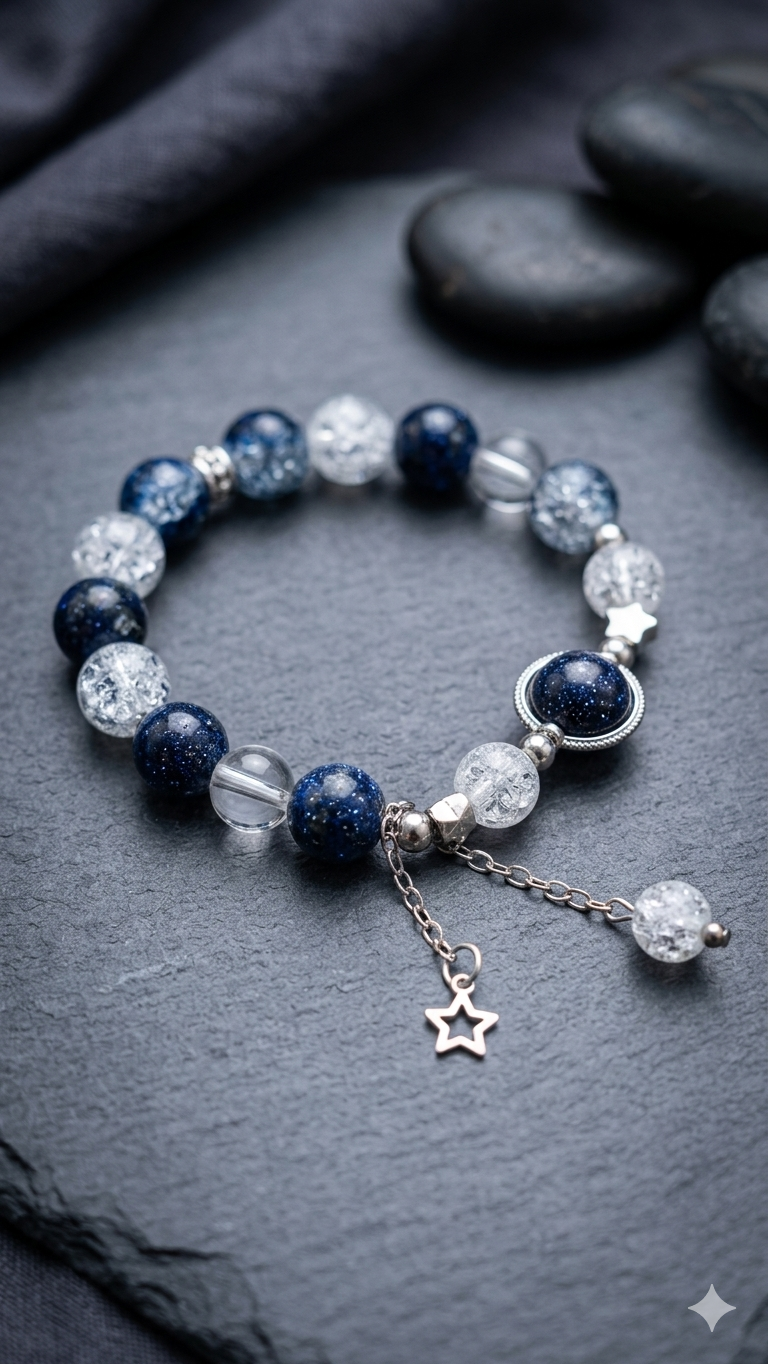 Elastische Kosmos-Armband „Galaxie“ – Perfekt für schmale Handgelenke  (Für Frauen)