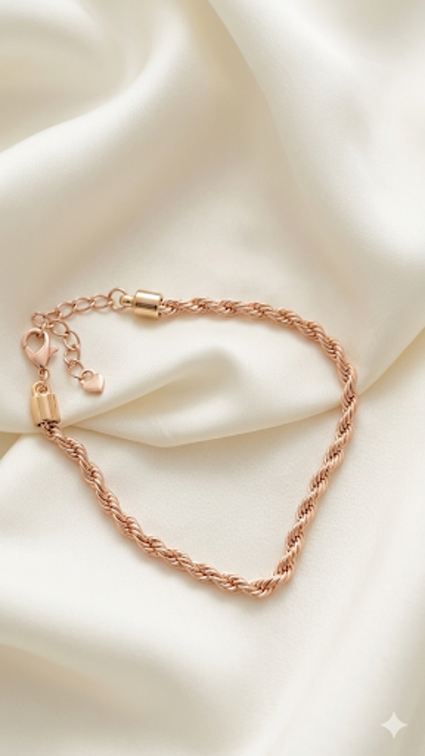 Kordelarmband „Golden Twist“ – Zeitlose Eleganz im klassischen Design (Für Frauen)
