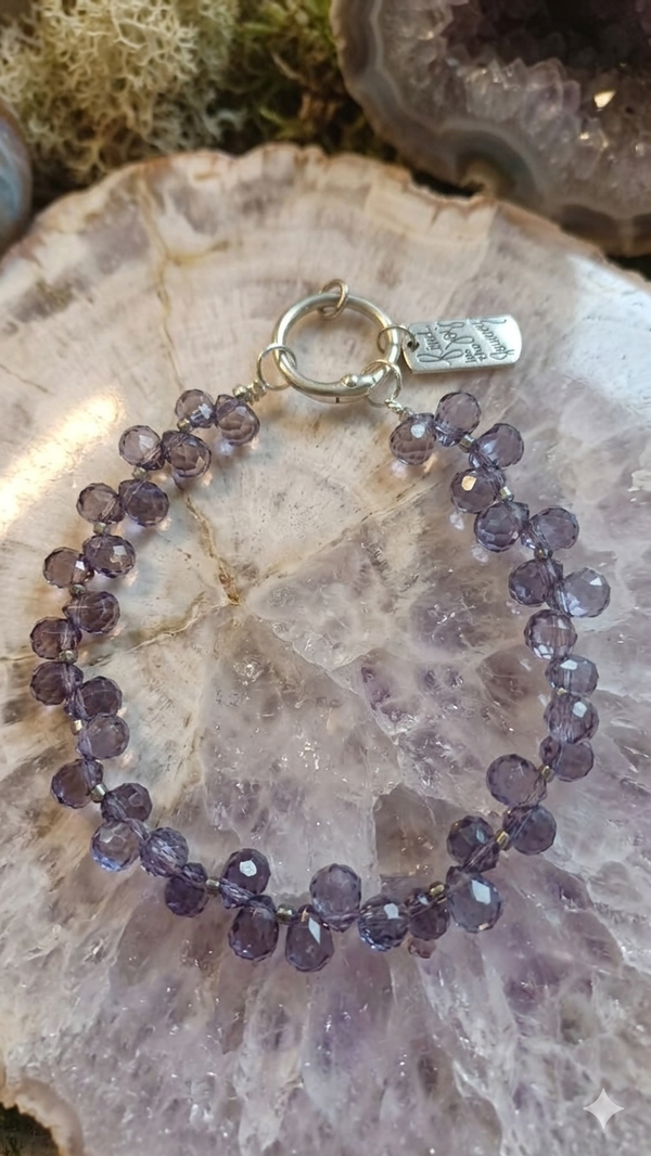 Perlen-Handykette aus facettierten Glaskristallen (für Frauen) – ca. 15 cm