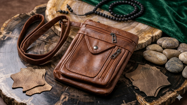 Kompakte Herren Umhängetasche in Leder-Optik (für Männer) – 23 x 17 cm