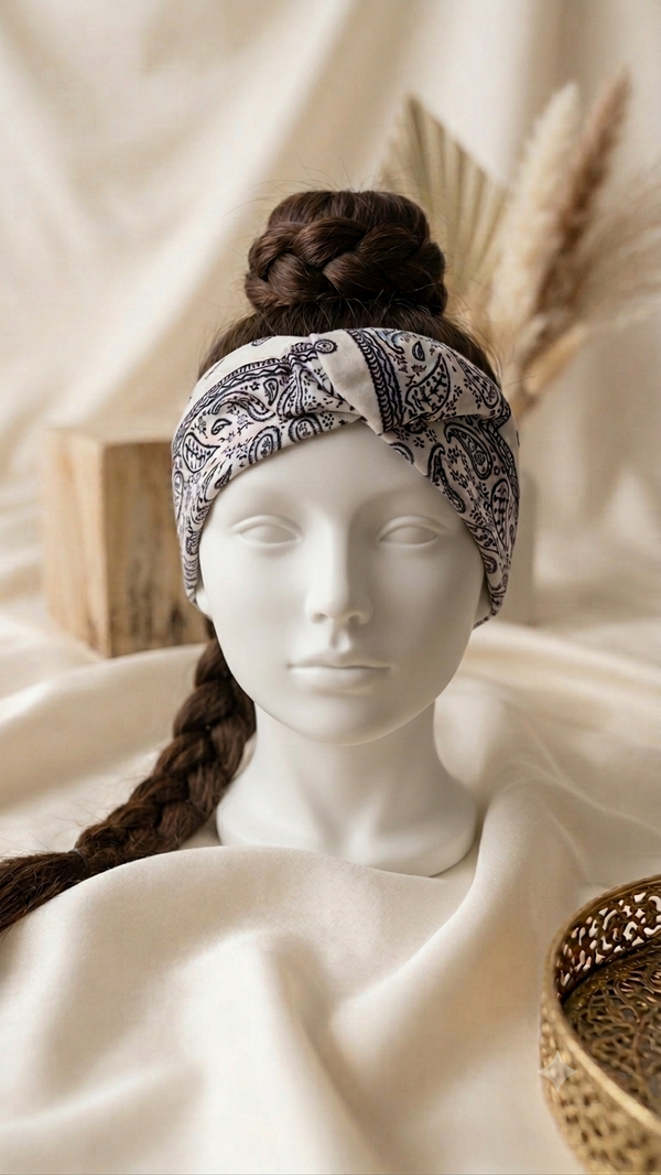 Stirnband mit Paisley-Muster & Twist-Knoten für Frauen