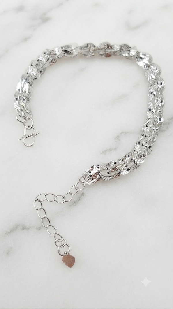 Gliederkette Armband Silber 22 cm für Frauen