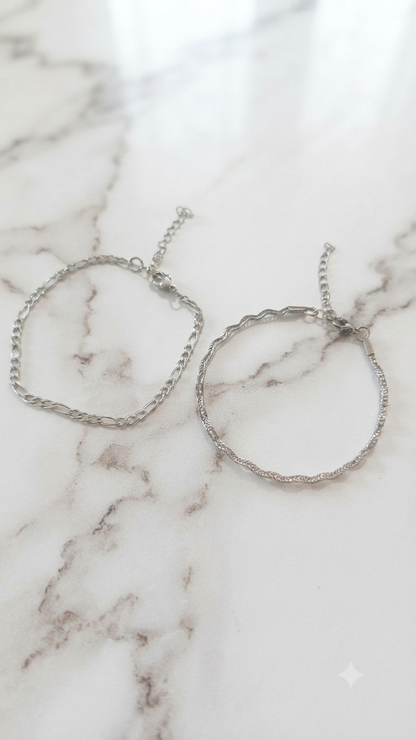 Armband Set „Dainty Twist“ 20,5 cm für Frauen