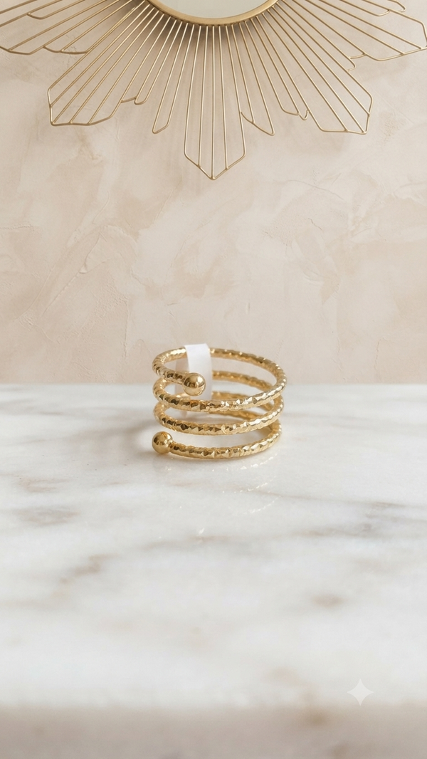 „Golden Twist“ Ring EU 60 für Frauen