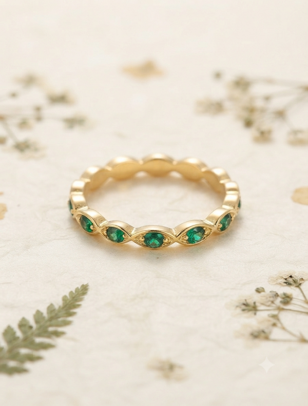 „Emerald Eye“ Ring EU 53 für Frauen