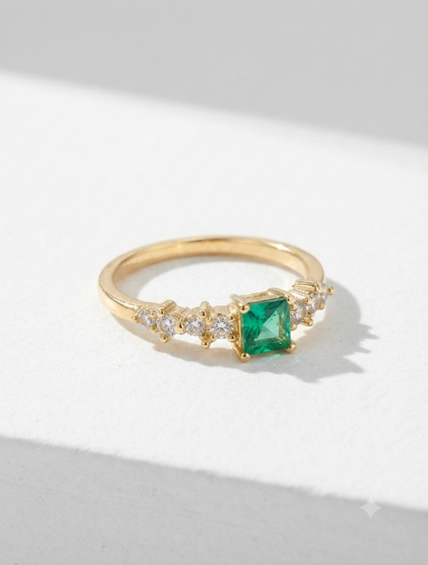 „Emerald Queen“ Ring EU 53 für Frauen