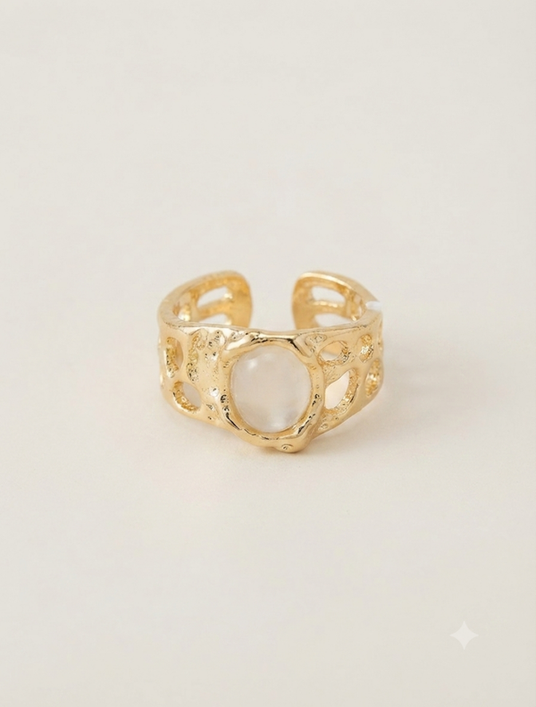„Moon Coral“ Ring EU 53 für Frauen