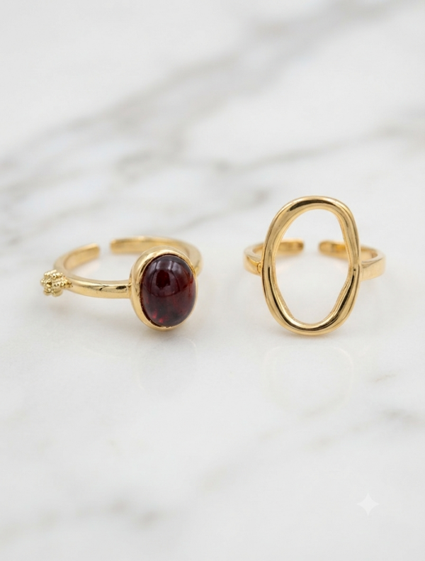 „Crimson Oval“ Ringe EU 60 für Frauen