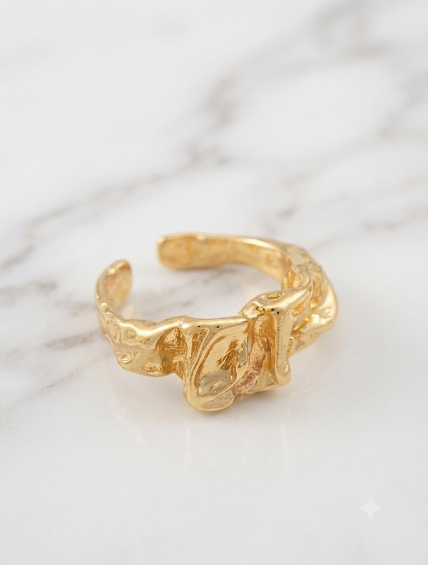 „Melted Lava“ (ca. 18 mm, Gold-Optik) für Frauen