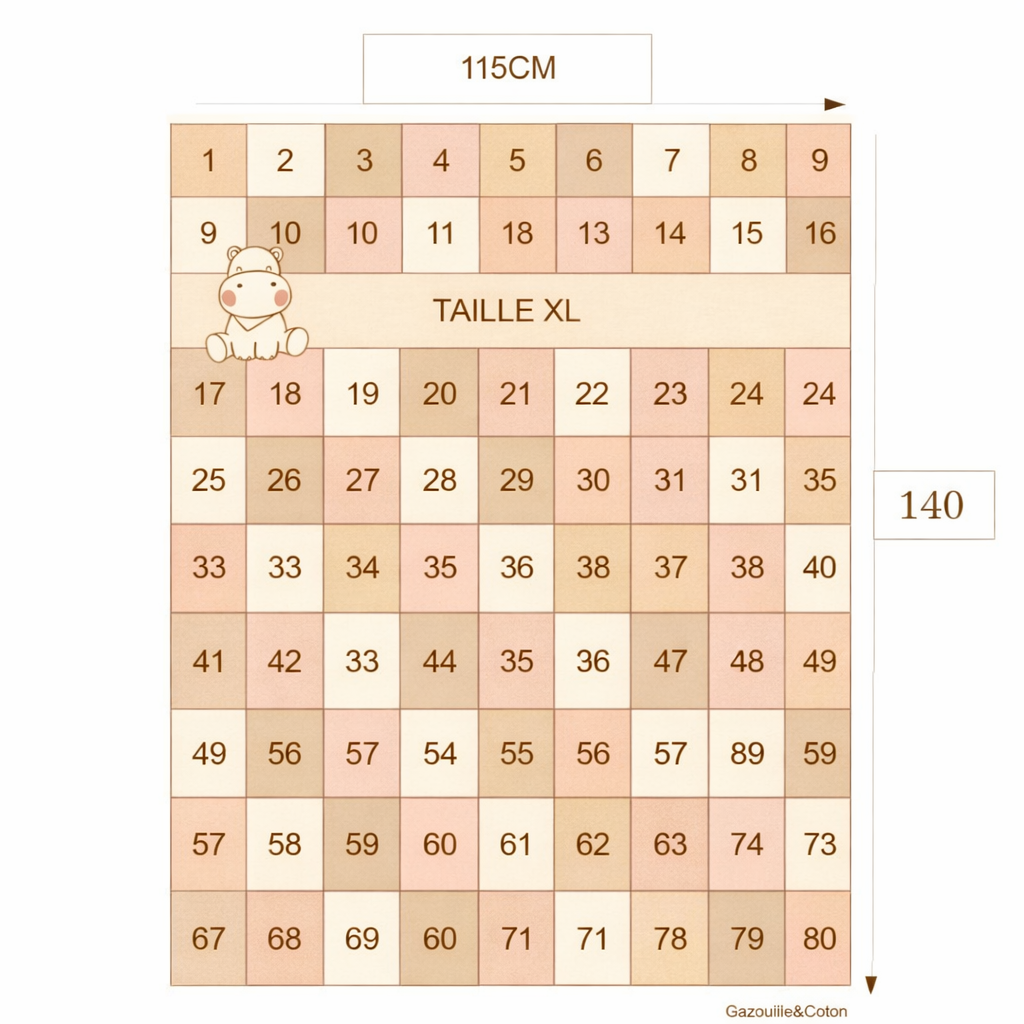 Couverture Souvenir TAILLE XL (115×140cm)