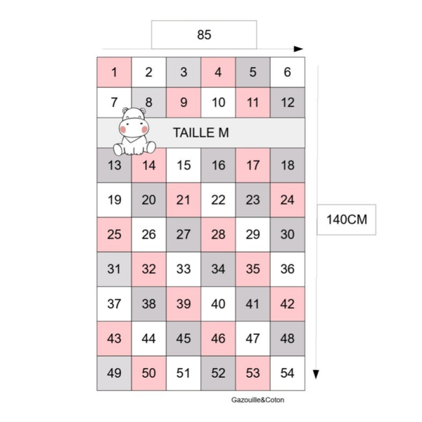 Couverture Souvenir TAILLE M (85×140cm)