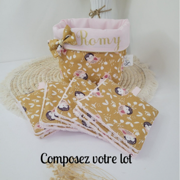 Lingettes lavables à composer