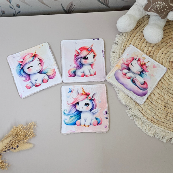 Lingettes lavable Licorne
