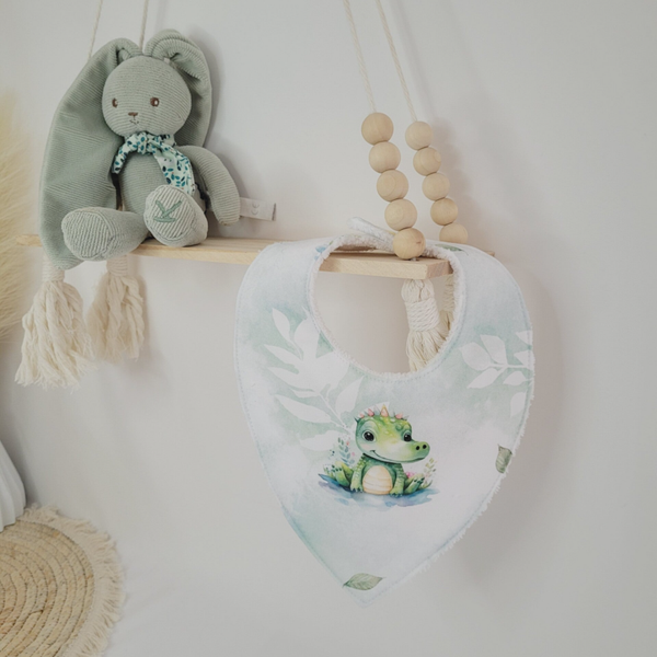 Bavoir bébé croco