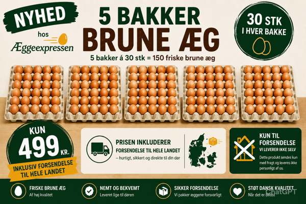 5 x 30 stk. incl gratis levering