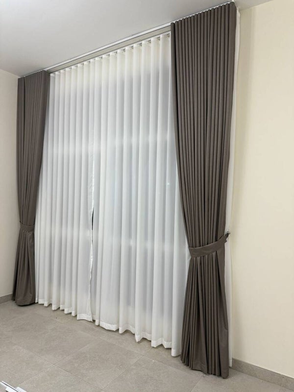 Blackout and sheer curtains