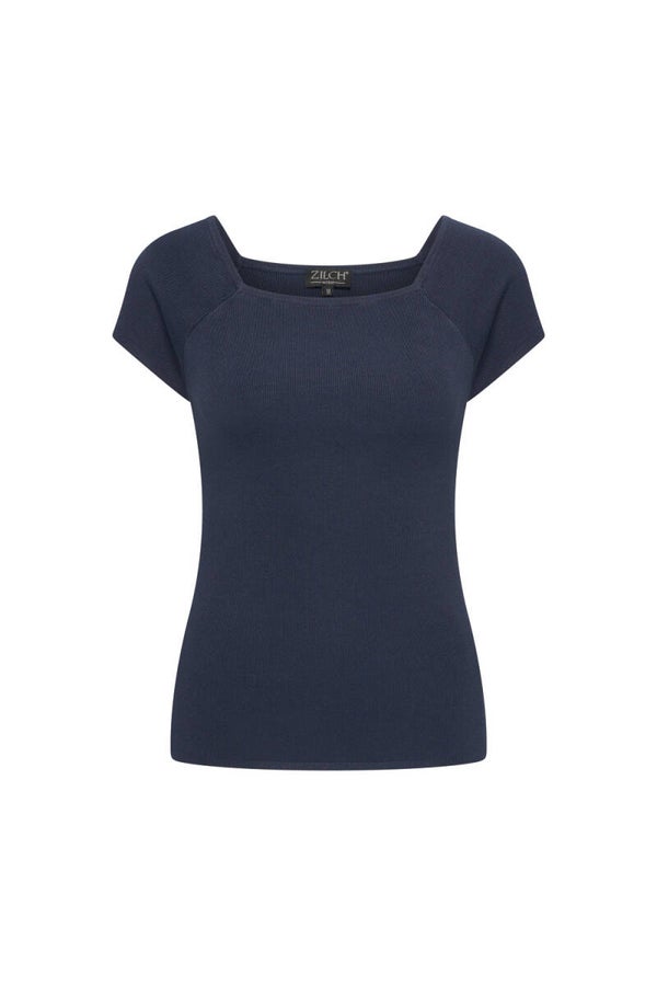 Lichen, top short sleeve, navy