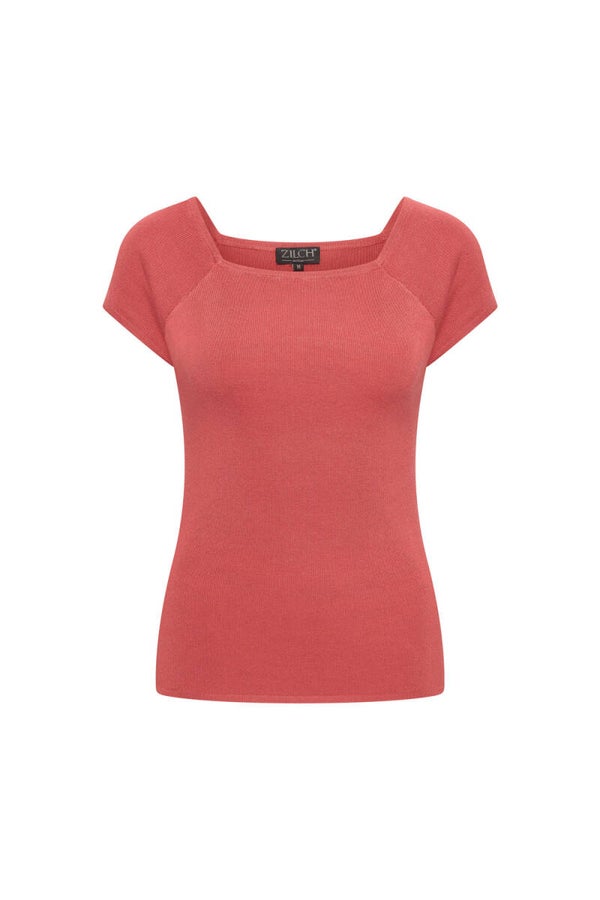 Zilch, top short sleeve, lipstick