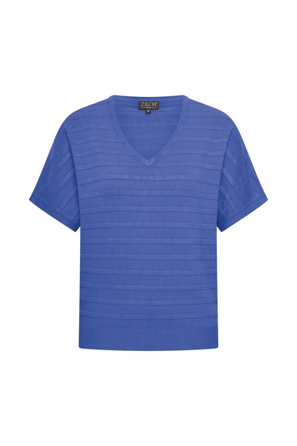Zilch, top rib knit, dazzling blue