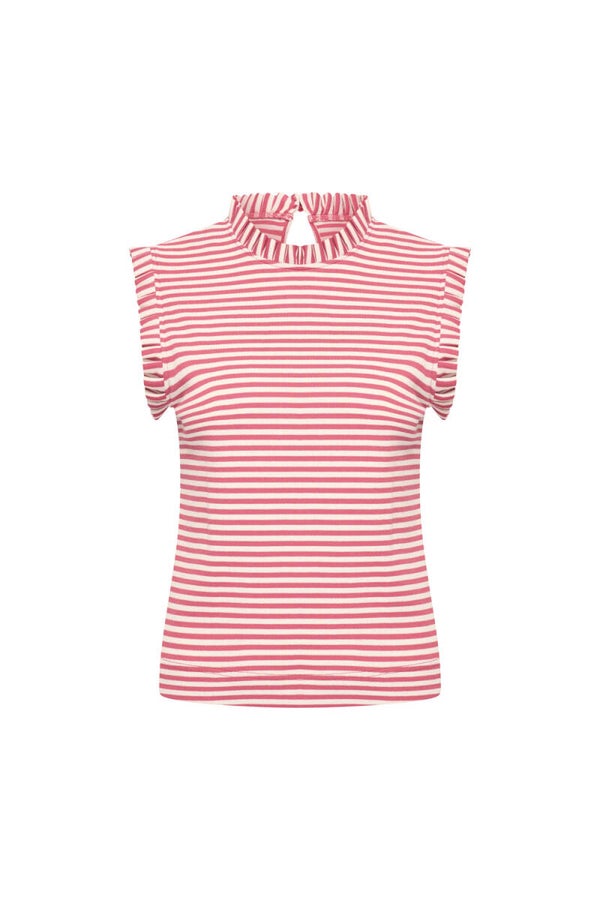 Zilch, top ruffle, two tones lipstick