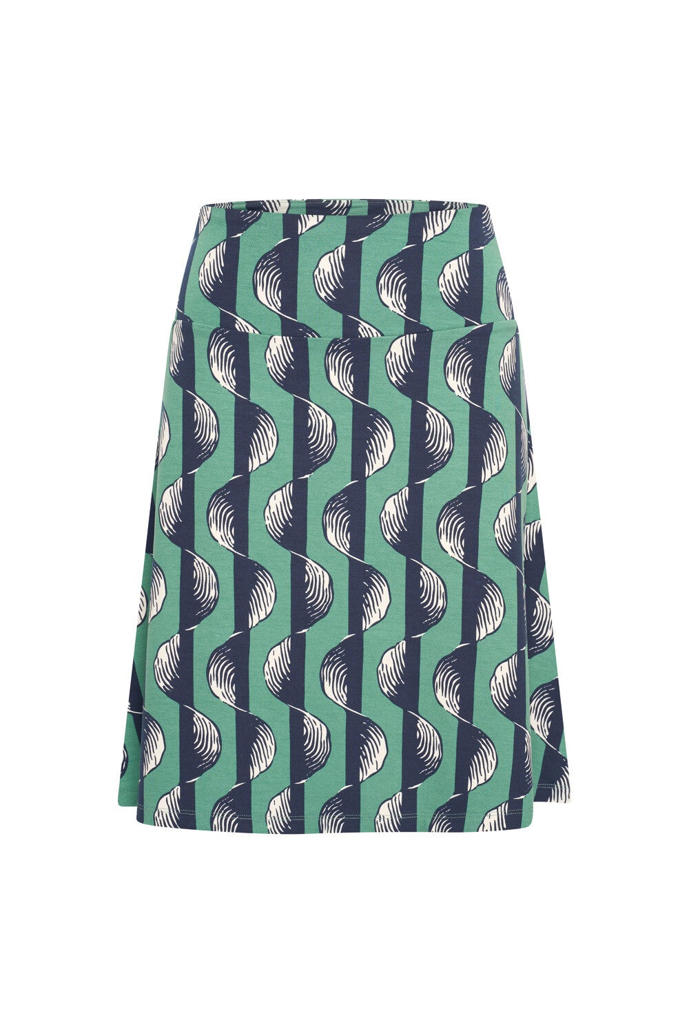Zilch, skirt wide, waves sea green