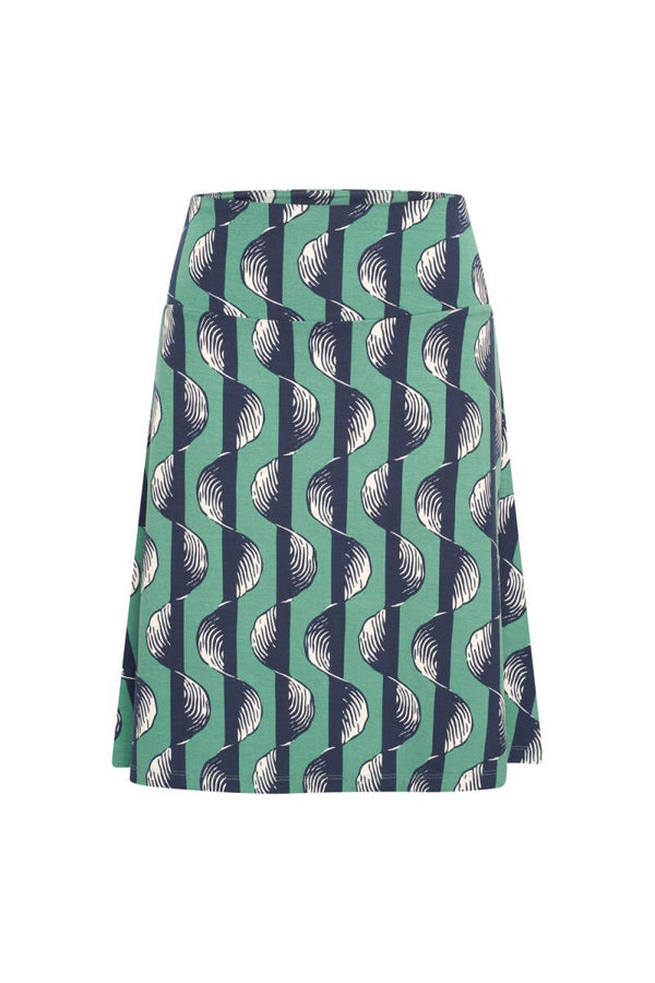 Zilch, skirt wide, waves sea green